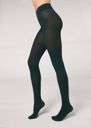 Calzedonia 50 Denier Total Comfort Soft Touch Opaque Women's Tight Green | CA 3160ZG