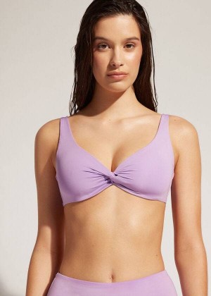 Calzedonia Balconette Indonesia Eco Women's Bikini Tops Purple | CA 2521DN