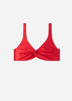 Calzedonia Balconette Indonesia Eco cobey Women's Bikini Tops Red | CA 2515LH