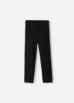 Calzedonia Cashmere Blend Stretch Sport Kids' Leggings Black | CA 1071IS