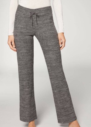 Calzedonia Cashmere Straight Women's Leggings Grey | CA 1565IS