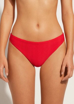 Calzedonia Chevron Casablanca Women's Bikini Bottoms Red | CA 2842PQ