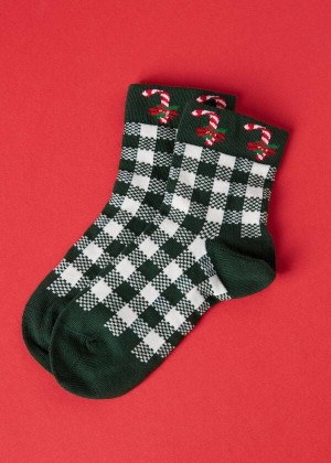 Calzedonia Christmas Series Short Kids' Socks Green | CA 1094TV