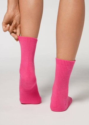 Calzedonia Crew Sport Men's Socks Pink | CA 1346VD