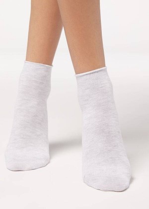 Calzedonia Cuffless Short in Cotton Women's Socks Beige | CA 1800OR