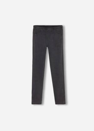 Calzedonia Denim jeggings Kids' Leggings Grey | CA 1064QZ