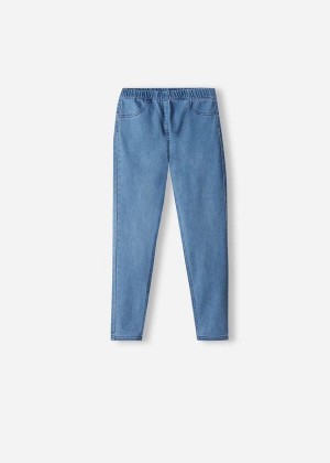 Calzedonia Denim jeggings Kids' Leggings Blue | CA 1062NB