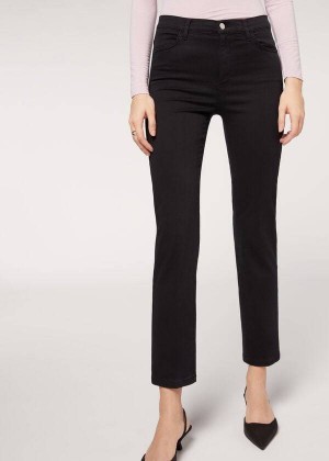 Calzedonia Eco Comfort Women's Jeans Black | CA 1624GL