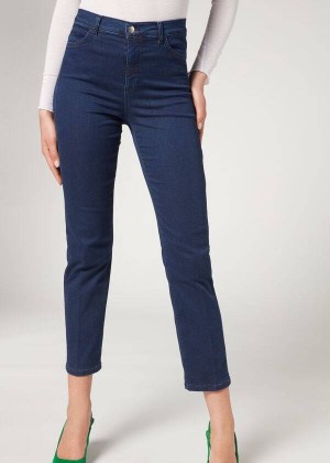 Calzedonia Eco Comfort Women's Jeans Navy | CA 1623FM