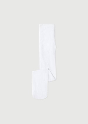 Calzedonia Eco Cotton Kids' Tight White | CA 1227IS