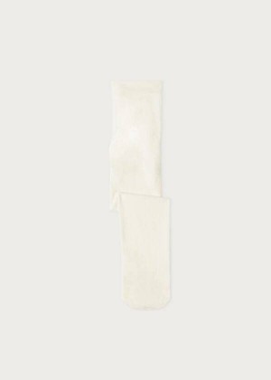 Calzedonia Eco Cotton Kids' Tight White | CA 1224TV