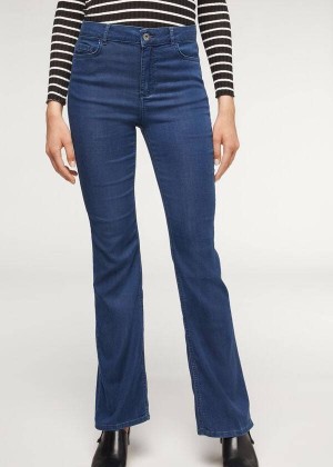 Calzedonia Eco Light Flared Denim Women's Jeans Navy | CA 1614TV