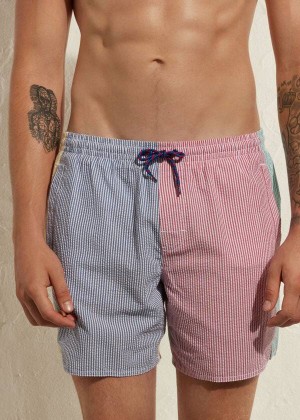 Calzedonia Formentera Men's Swim Trunks Multicolor | CA 1270NB