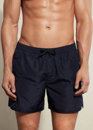 Calzedonia Formentera Men's Swim Trunks Navy | CA 1267CE