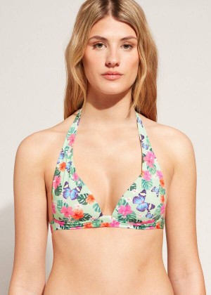 Calzedonia Graduated Padded Triangle Malibu Women's Bikini Tops Multicolor | CA 2448IS