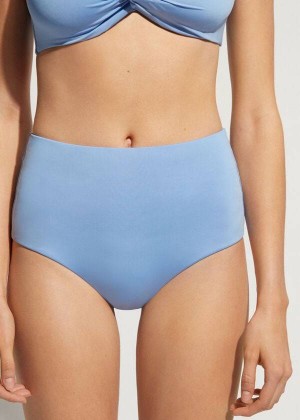 Calzedonia High Shaper Waist Indonesia Eco Women's Bikini Bottoms Blue | CA 2788AP