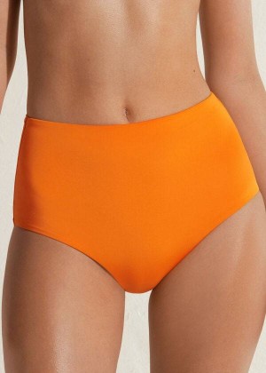 Calzedonia High Shaper Waist Indonesia Eco Women's Bikini Bottoms Orange | CA 2785FM