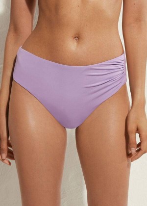 Calzedonia High Waist Indonesia Eco Women's Bikini Bottoms Purple | CA 2763JJ