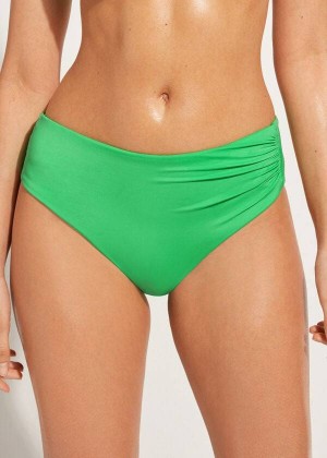 Calzedonia High Waist Indonesia Eco Women's Bikini Bottoms Green | CA 2761LH