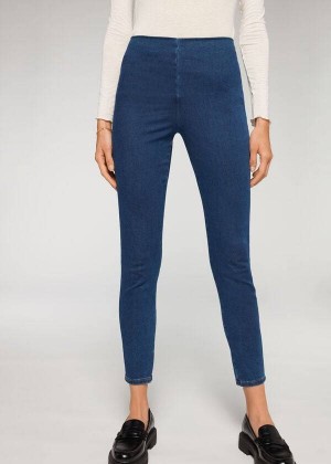 Calzedonia High Waist Skinny Denim Women's Leggings Blue | CA 1533WY