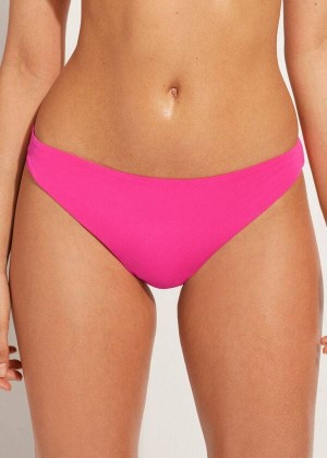 Calzedonia Indonesia Eco Low rise Women's Bikini Bottoms Pink | CA 2716SO