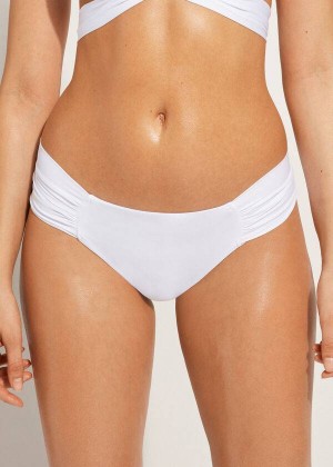 Calzedonia Indonesia Eco rosa Women's Bikini Bottoms White | CA 2708WY