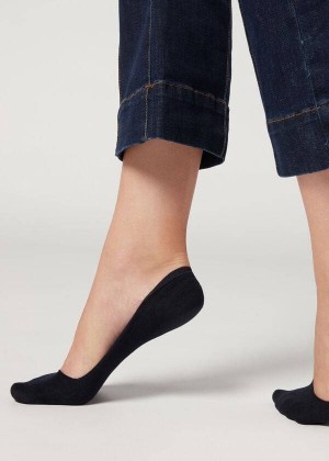 Calzedonia Invisible low cut Women's Socks Blue | CA 1979YU