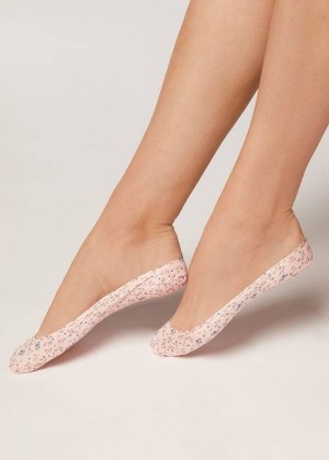 Calzedonia Invisible with Motif Women's Socks Pink | CA 1977RW