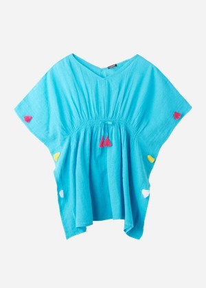 Calzedonia Kaftan with Tassels Kids' Swimsuits Turquoise | CA 1106JJ