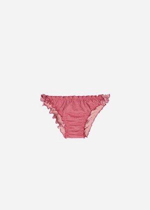 Calzedonia Lamé Bottom Lisbona Kids' Swimsuits Pink | CA 1151PQ