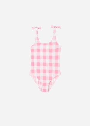 Calzedonia One Piece Lione Kids' Swimsuits Pink | CA 1147YU