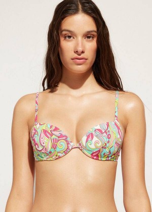 Calzedonia Padded Push-Up Londra Women's Bikini Tops Multicolor | CA 2330CE