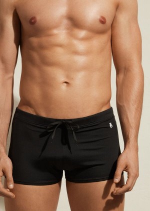 Calzedonia Panama Men's Swim Trunks Black | CA 1268VD