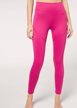 Calzedonia Performance Athletic Women's Leggings Pink | CA 1520GL