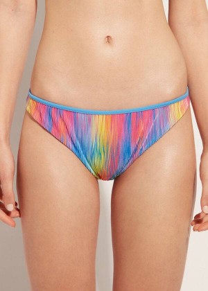 Calzedonia Pleated Maiorca Women's Bikini Bottoms Multicolor | CA 2681WY