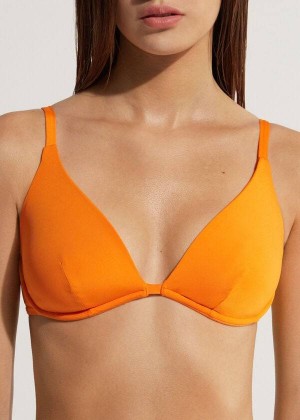 Calzedonia Push Up Indonesia Eco Women's Bikini Tops Orange | CA 2242OR