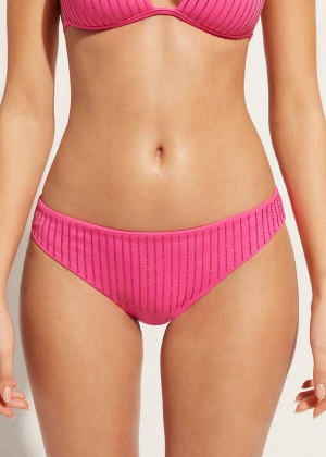 Calzedonia Rhinestone Shanghai Women's Bikini Bottoms Pink | CA 2670DN