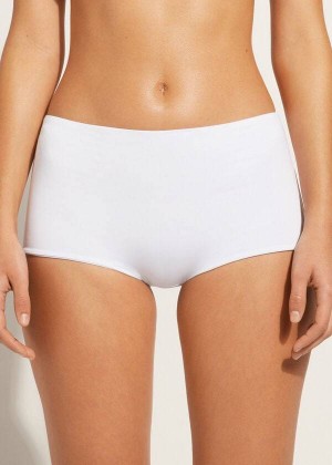 Calzedonia Shorts Indonesia Eco Women's Bikini Bottoms White | CA 2636EX