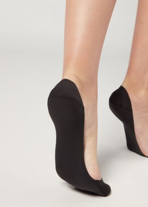 Calzedonia Side Cut Invisible Women's Socks Black | CA 1970VD