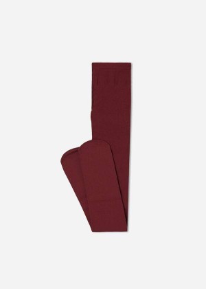 Calzedonia Soft Touch 50 Deniers Kids' Tight Burgundy | CA 1197RW