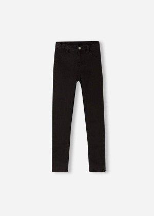 Calzedonia Soft Touch Denim Cropped Skinny Kids' Leggings Black / Blue | CA 1050DN