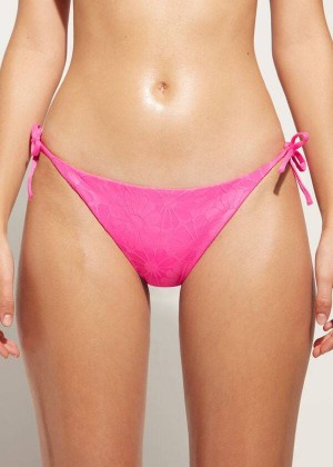 Calzedonia String Antibes Women's Bikini Bottoms Pink | CA 2613NB