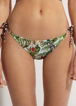 Calzedonia String Nairobi Eco Women's Bikini Bottoms Green | CA 2580YU