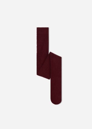 Calzedonia Super Opaque with Cashmere Kids' Tight Burgundy | CA 1183HK