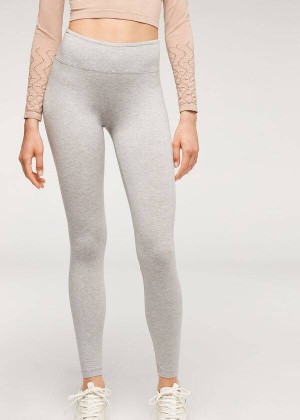 Calzedonia Supima Cotton Women's Leggings Grey | CA 1496JJ