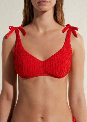 Calzedonia Tank-style Marrakech Women's Bikini Tops Red | CA 2177CE