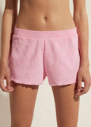 Calzedonia Terrycloth Shorts Women's Cover Ups Pink | CA 2040GL