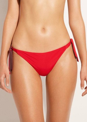 Calzedonia Tied Indonesia Eco Women's Bikini Bottoms Red | CA 2539XF