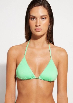 Calzedonia Triangle String Indonesia Eco rosa Women's Bikini Tops Mint | CA 2149ZG