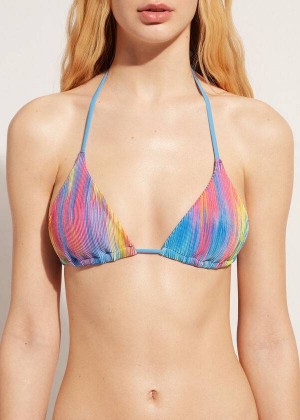 Calzedonia Triangle String Maiorca Women's Bikini Tops Multicolor | CA 2139PQ